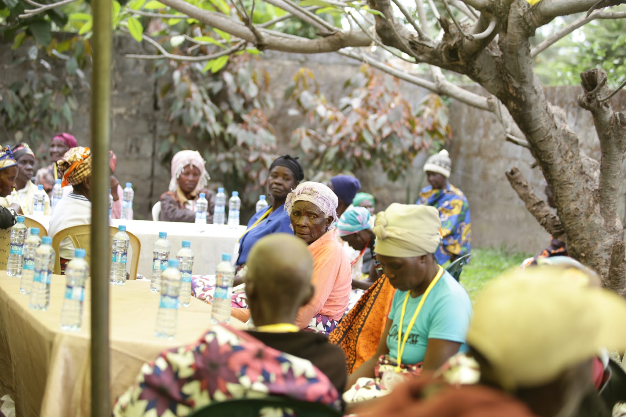 elderly people sitting